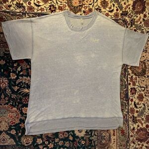 Intimately Free People Take It Easy Oversized Blue Soft Short Sleeve Shirt ~ S